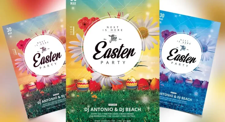 Easter Party PSD Flyers