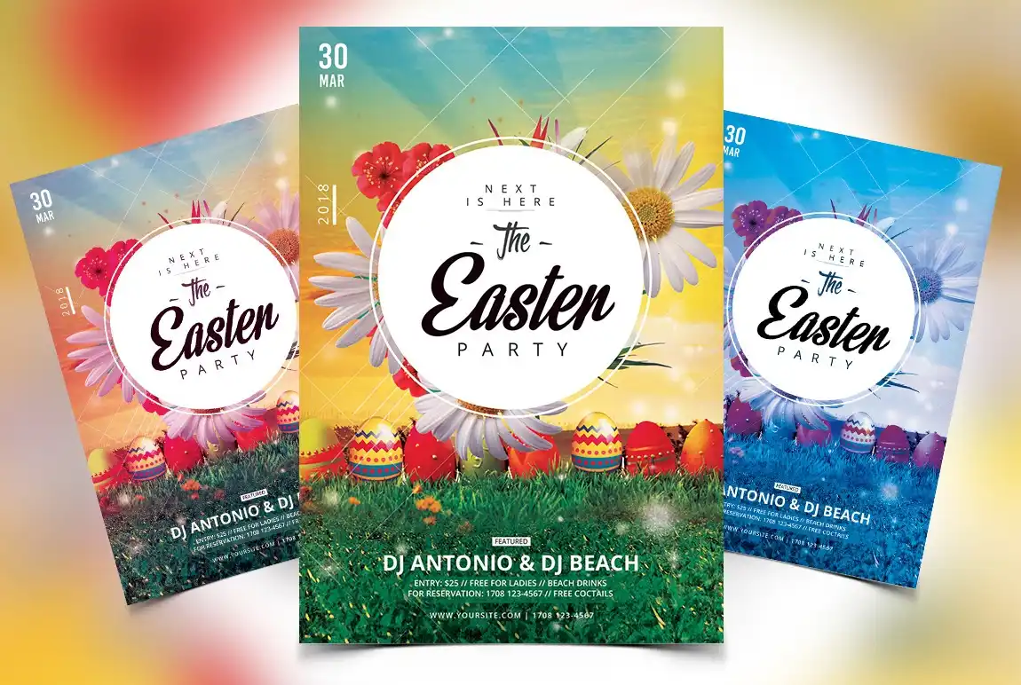 Easter Party PSD Flyers