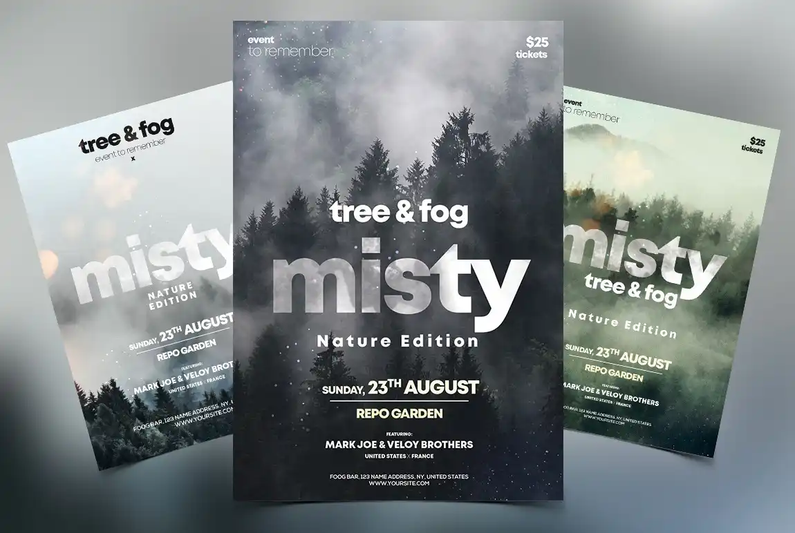 Misty Fog Event Flyers