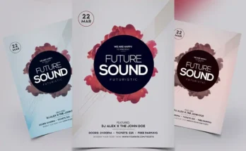 Futuristic Sound PSD Flyer