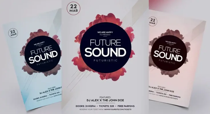 Futuristic Sound PSD Flyer