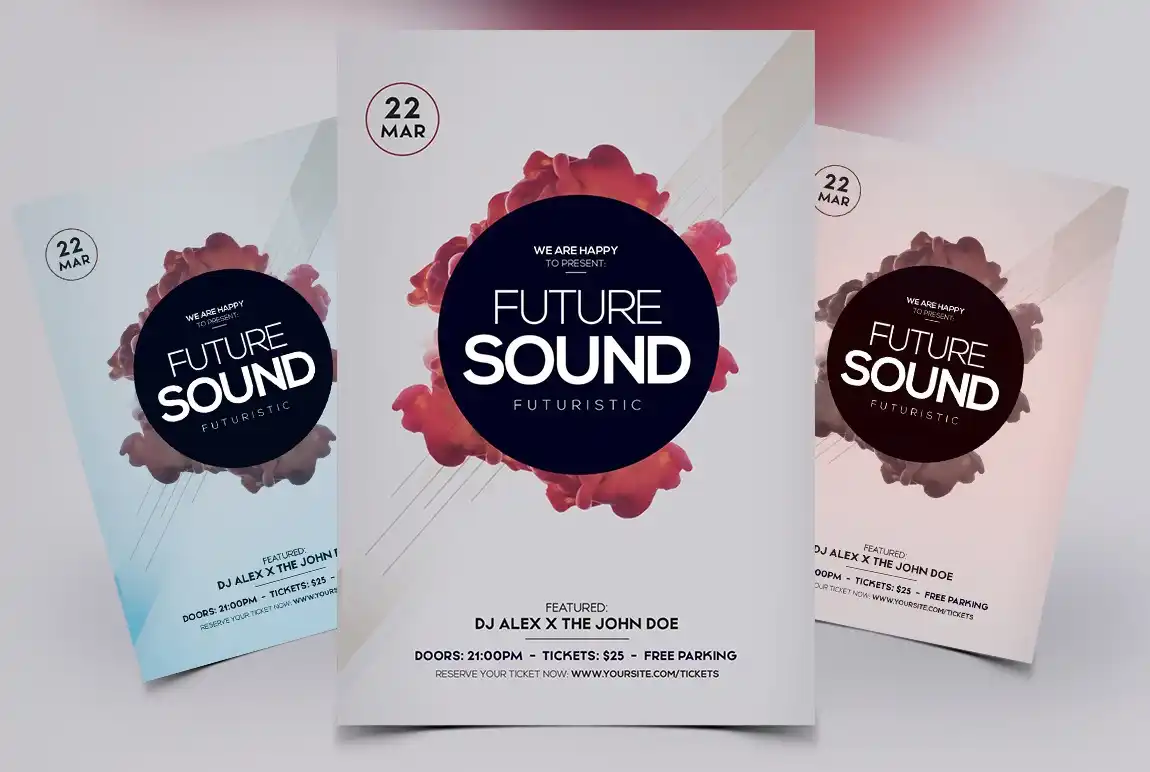 Futuristic Sound PSD Flyer