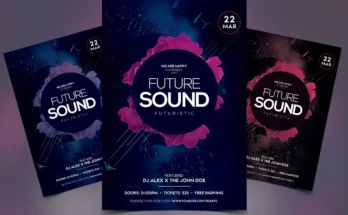 Futuristic Sound Event Flyer 2