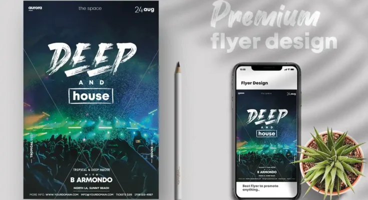 Deep & House Party Flyer