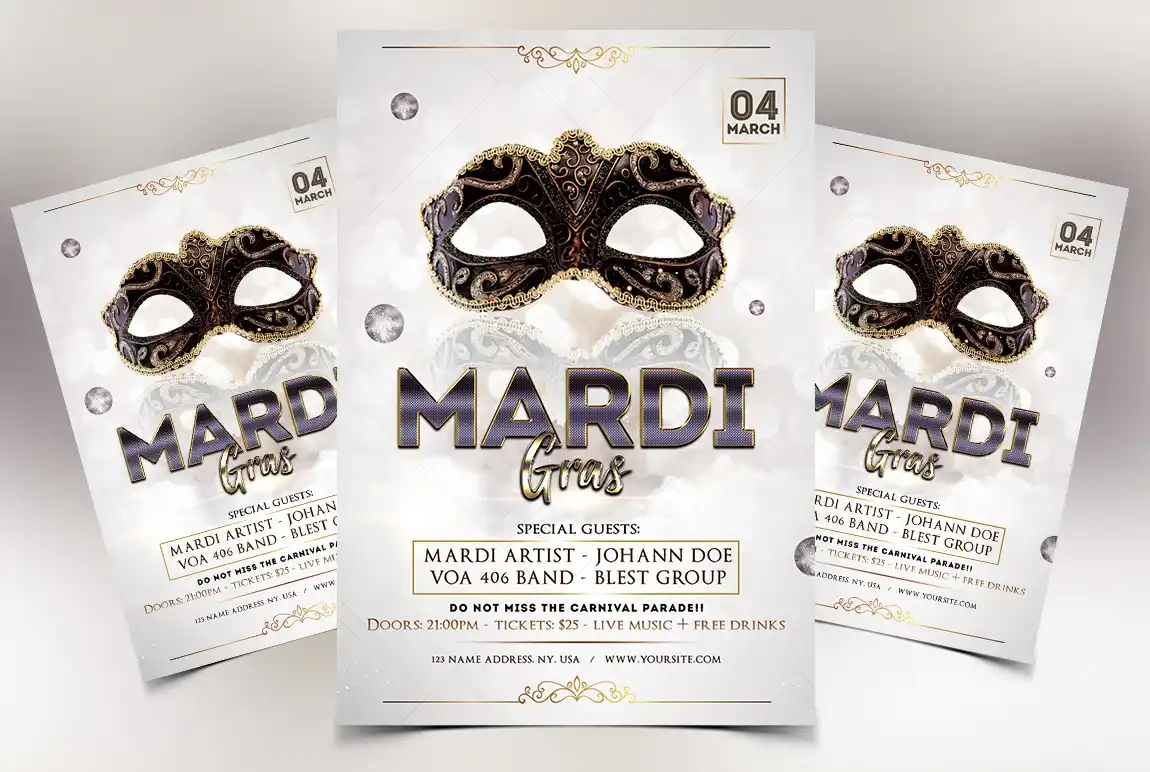 Mardi Gras Elegant Flyer