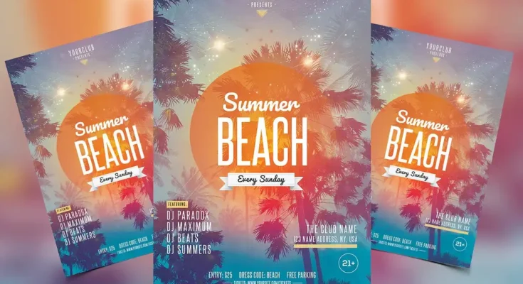 Summer Beach PSD Flyer