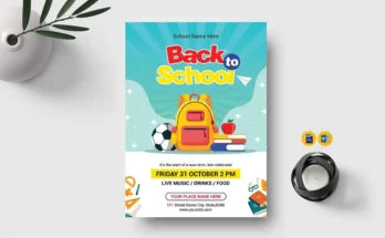 Back to School Party Flyer