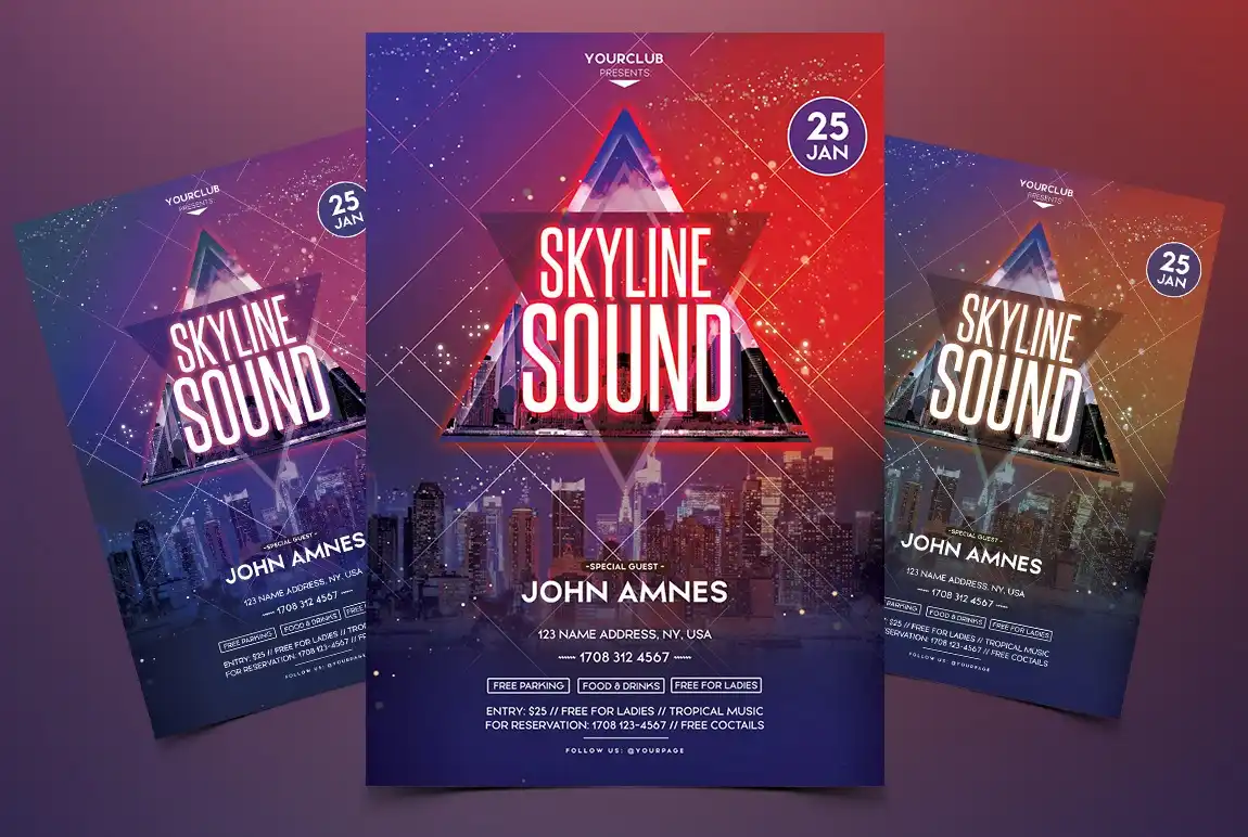 Skyline Sound Party Flyer