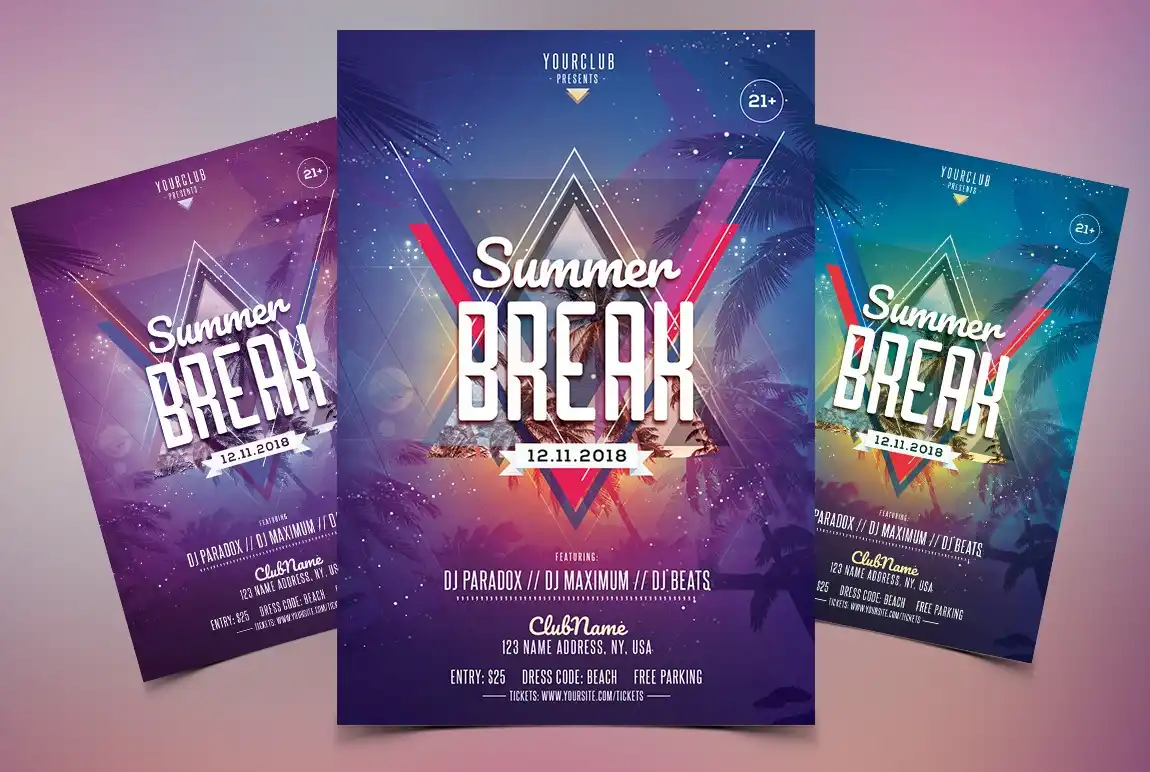 Summer Break PSD Flyer