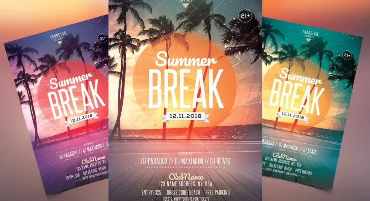 Summer Break Flyer Template