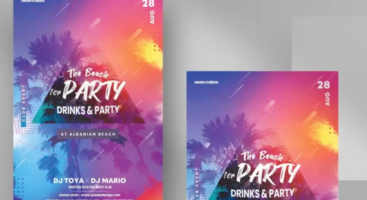 Summer Tropical Party Flyer