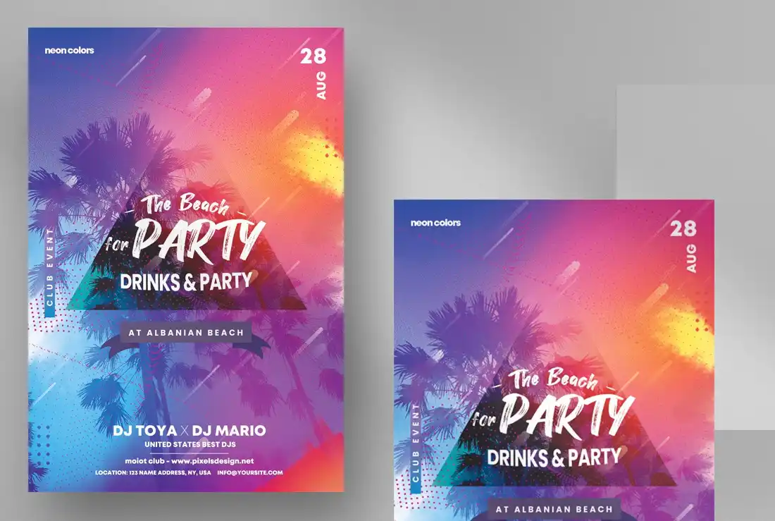 Summer Tropical Party Flyer