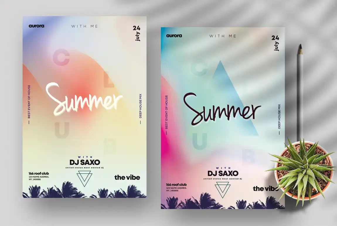 Summer Vivid Flyers Templates