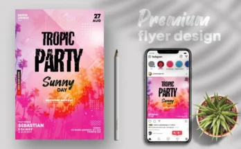 Tropic Party Summer Flyer Template