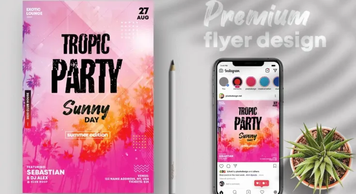 Tropic Party Summer Flyer Template