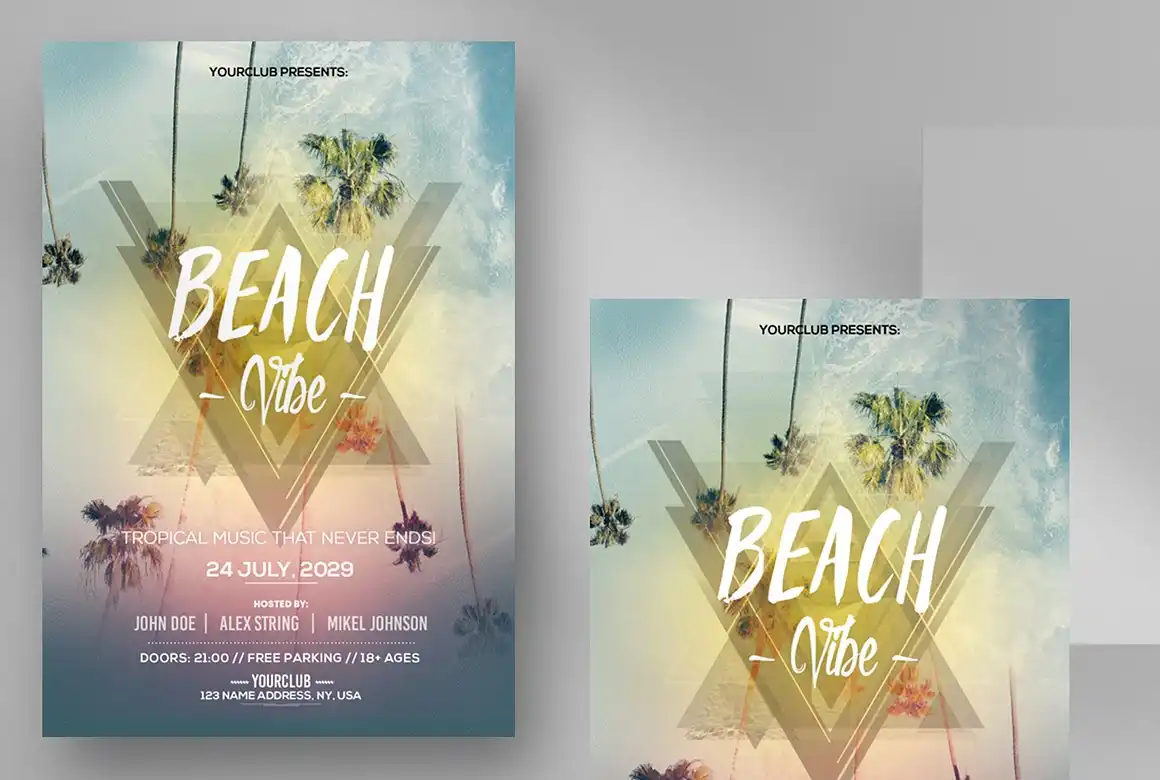 Tropical Beach Party Flyer