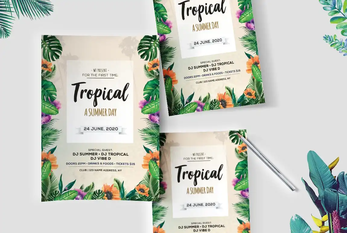 Tropical Day Flyer Template