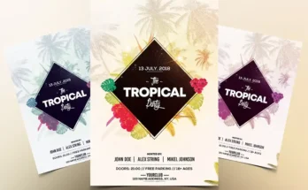 Tropical Party PSD Flyer