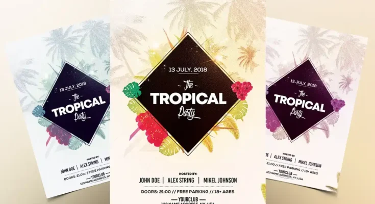 Tropical Party PSD Flyer