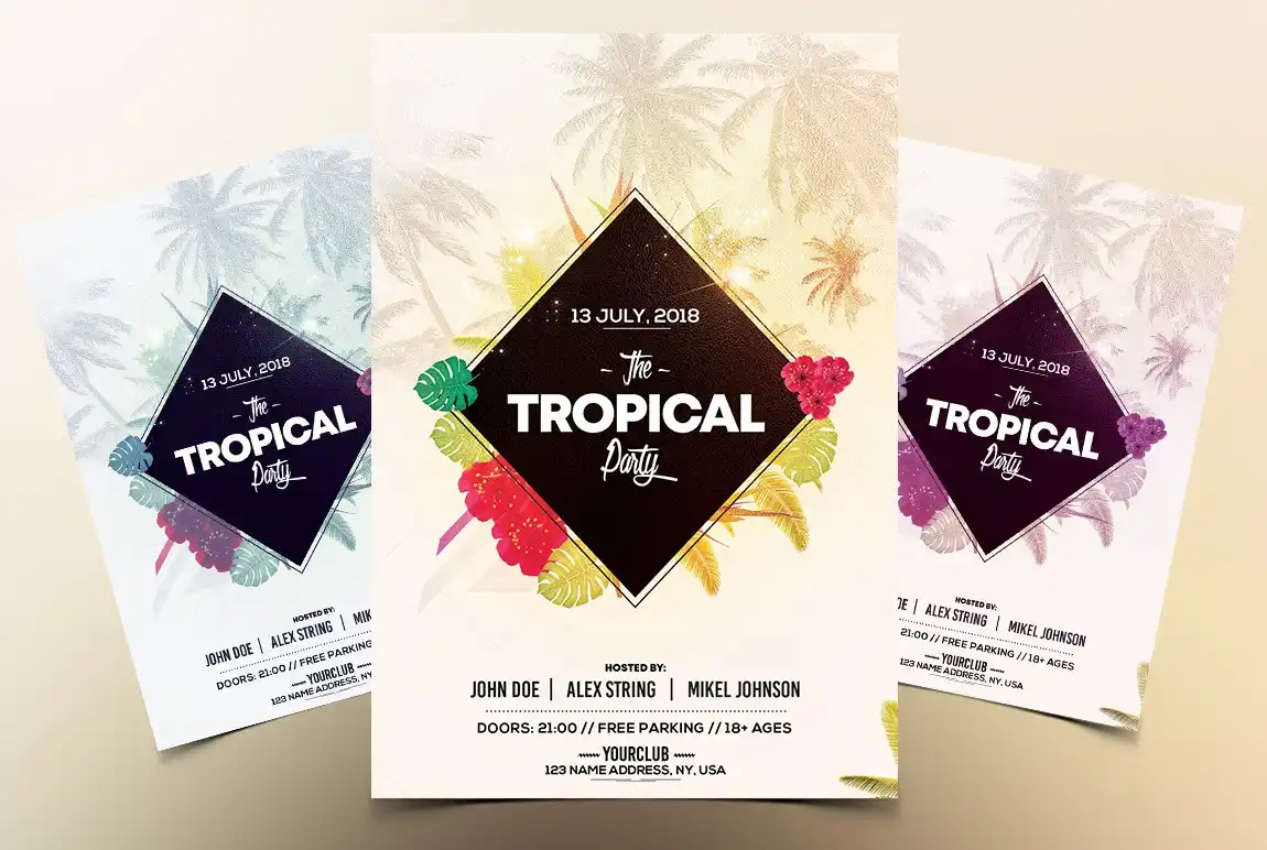 Tropical Party PSD Flyer