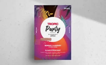 Tropical Party Flyer Templat