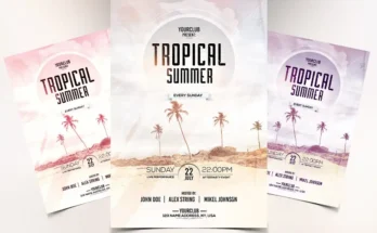 Tropical Summer Flyer Template