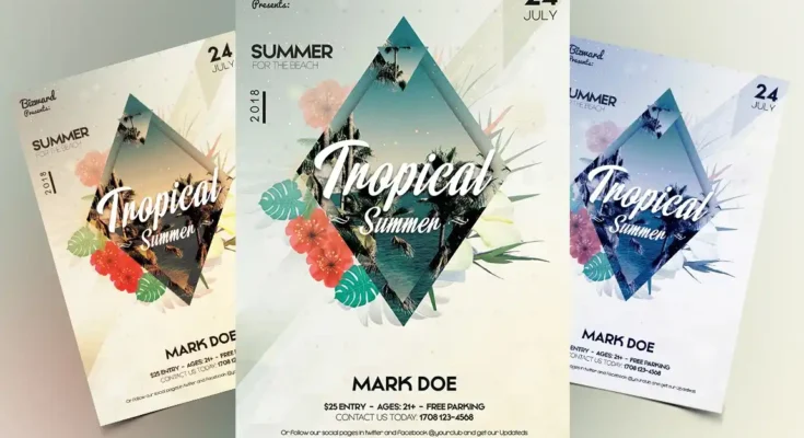 Tropical Summer PSD Flyer