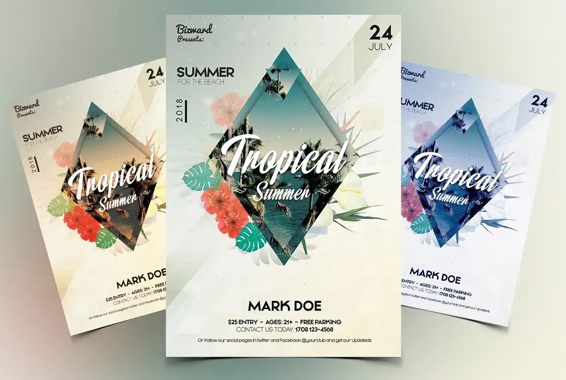 Tropical Summer PSD Flyer