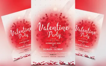 Valentine's Invitation PSD Flyer