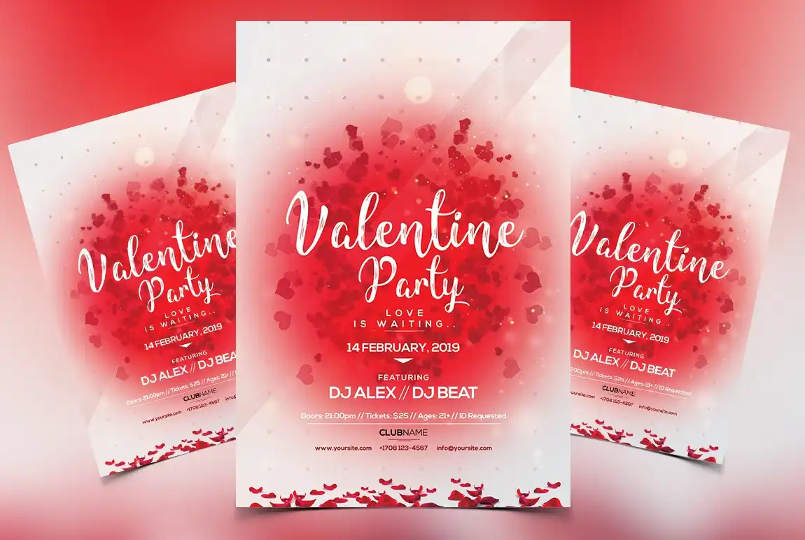 Valentine's Invitation PSD Flyer