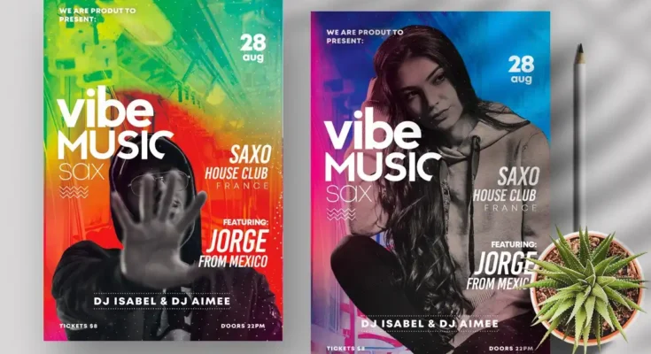 Vibe Music Sax Flyers Event