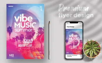 Vibe Summer Music PSD Flyer