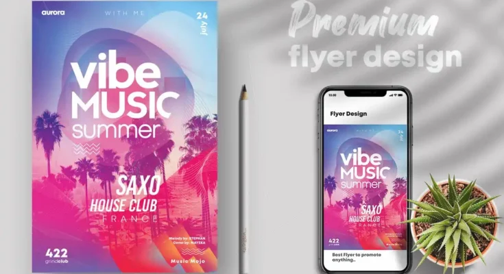 Vibe Summer Music PSD Flyer