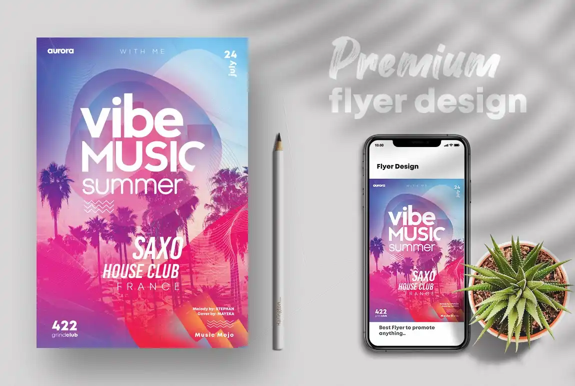 Vibe Summer Music PSD Flyer