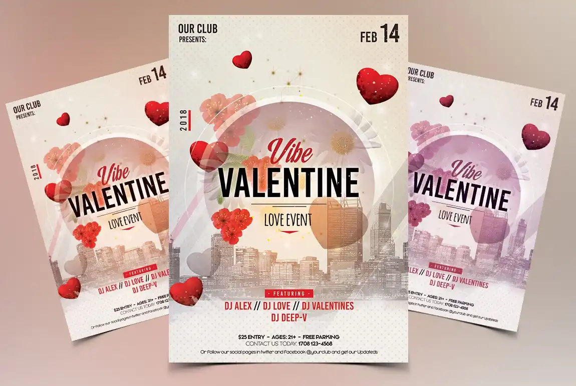 Vibe Valentines Flyer Template