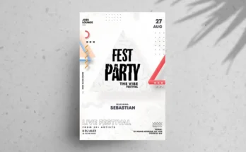 White Fest Party Event Flyer