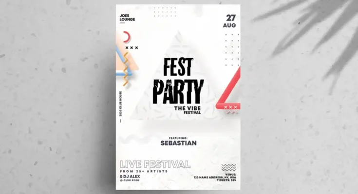 White Fest Party Event Flyer