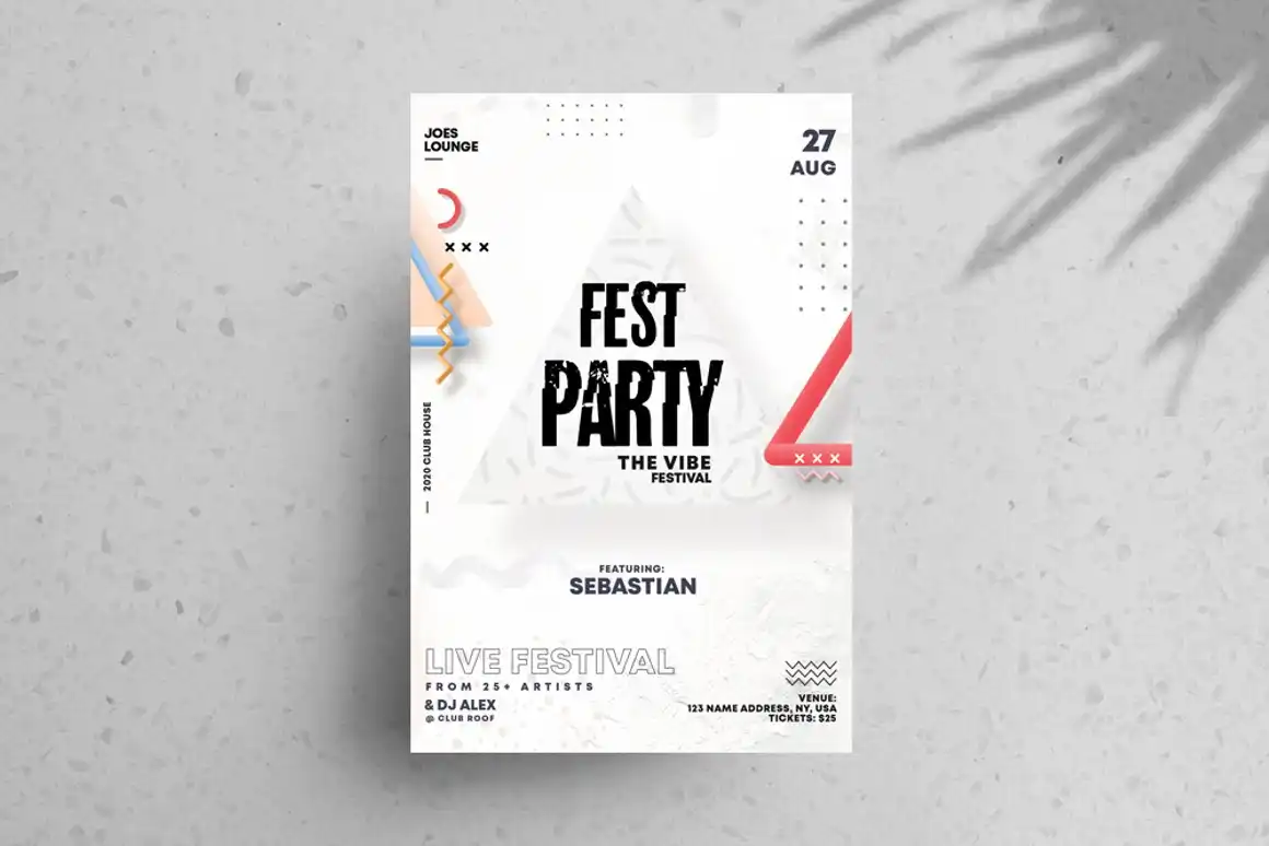 White Fest Party Event Flyer