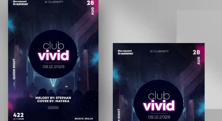 Club Vivid Event Flyer Template