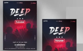 Deep Party House Flyer Template