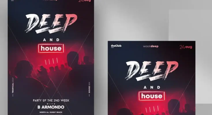 Deep Party House Flyer Template