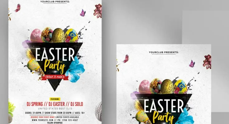 Easter Party Minimal Flyer