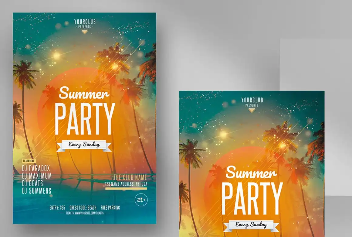 Summer Beach Party Flyer