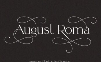 August Roma luxury serif font