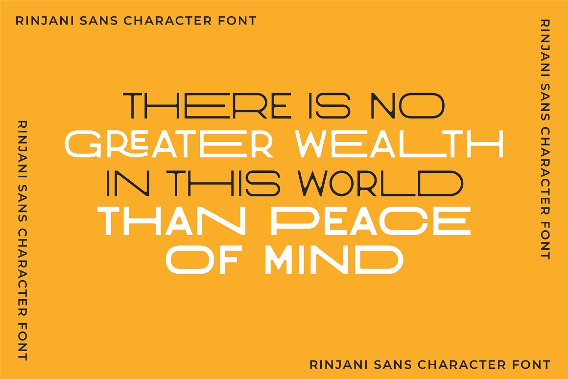 Rinjani Sans - Wide Stretch Typeface Font 4