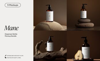 Amber Bottle Mockups