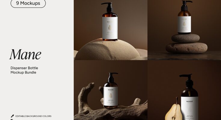 Amber Bottle Mockups