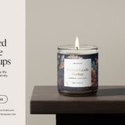 Glass Candle Mockup