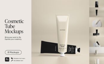 Cosmetic Tube & Packaging Mockups