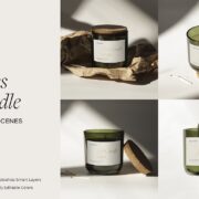 Glass Candle Mockup Set